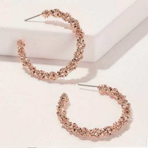 Nikkiwallflower Jewelry - *Illyria** Rose Gold Hoops